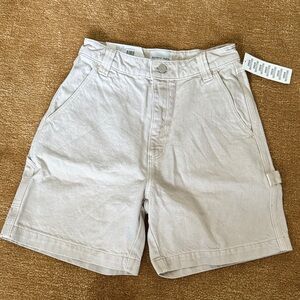 A Brand A Carrie Carpenter Denim Shorts Sand Size 25 NWT